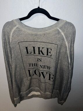 Wildfox Heather Gray Pullover Sweatshirt